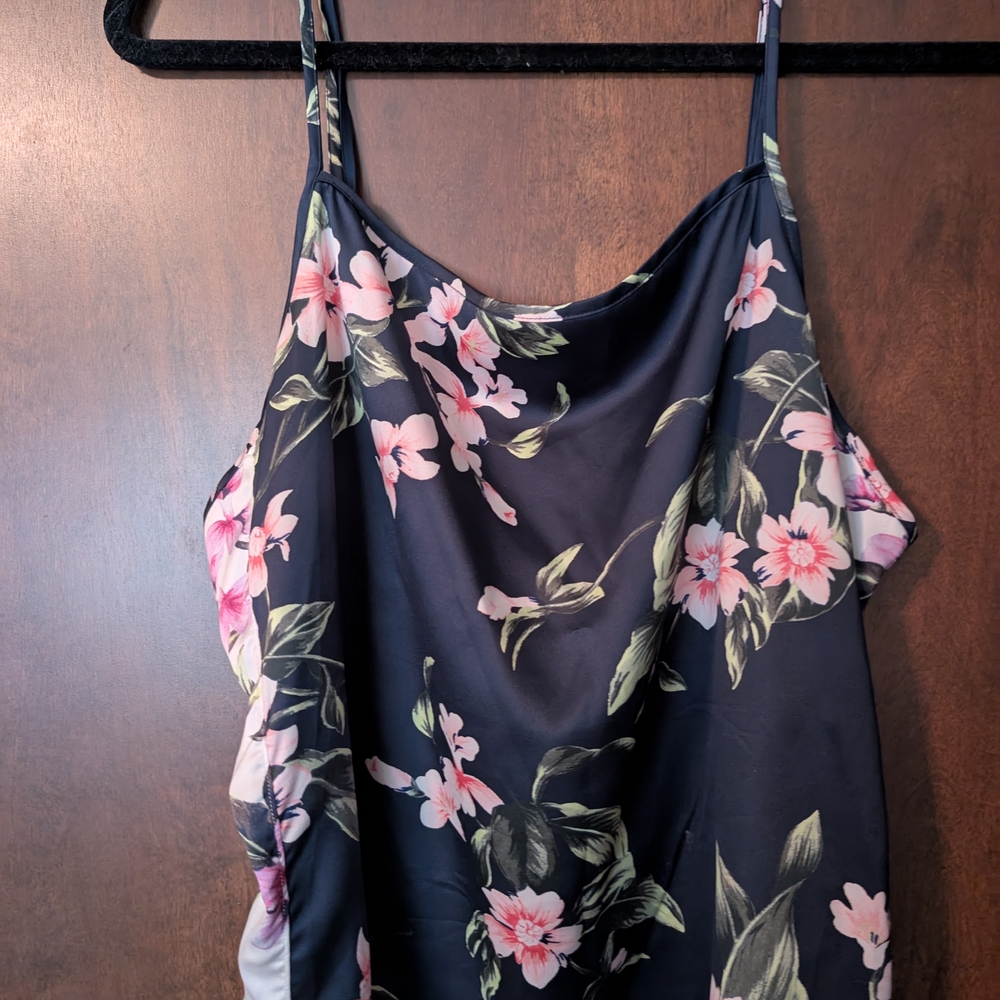 Victoria's Secret Black and Pink Floral Camisole